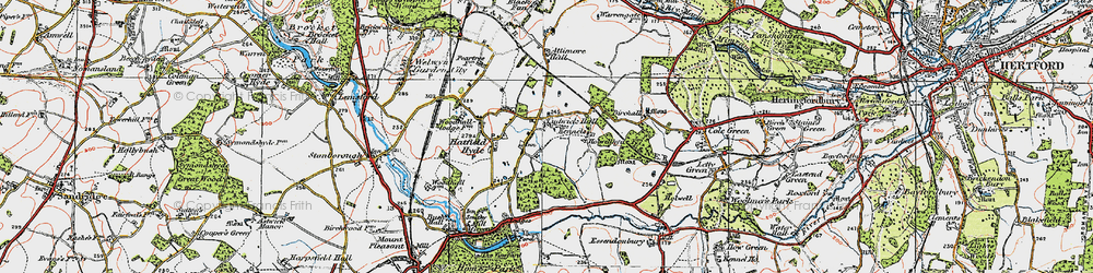 Old map of Burnside in 1920