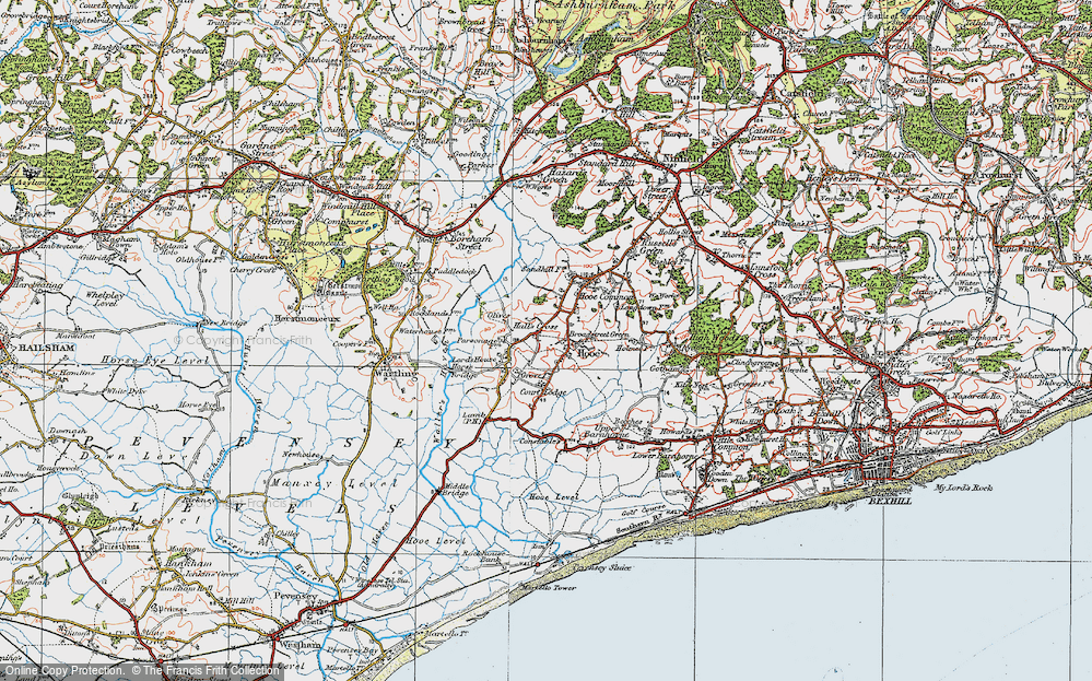Old Map of Hall's Close, 1920 in 1920