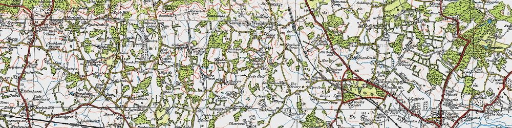 Old map of Hall's Green in 1920