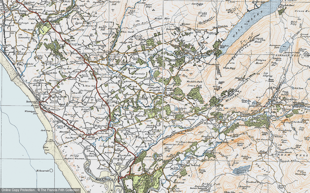Old Map of Historic Map covering Wood End in 1925