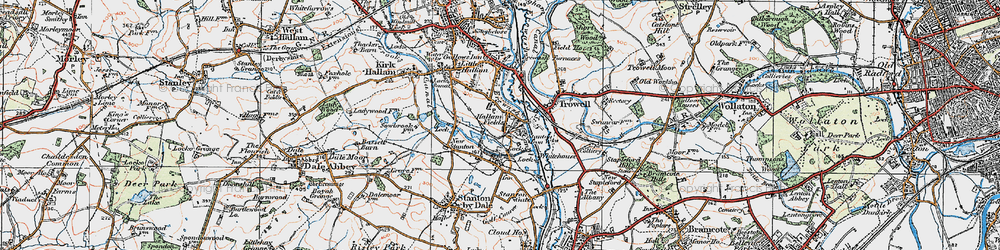 Old map of Hallam Fields in 1921