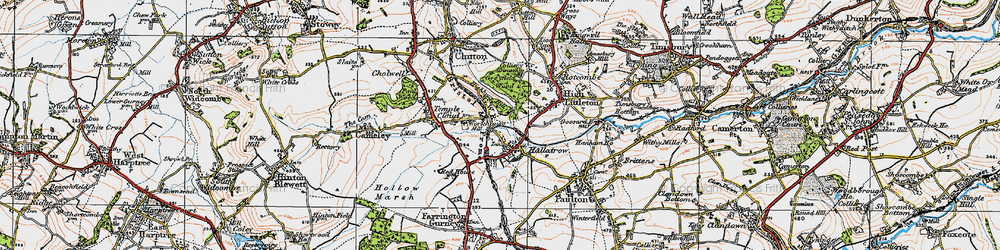 Old map of Hallatrow in 1919