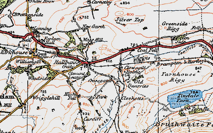 Old map of Hallbankgate in 1925