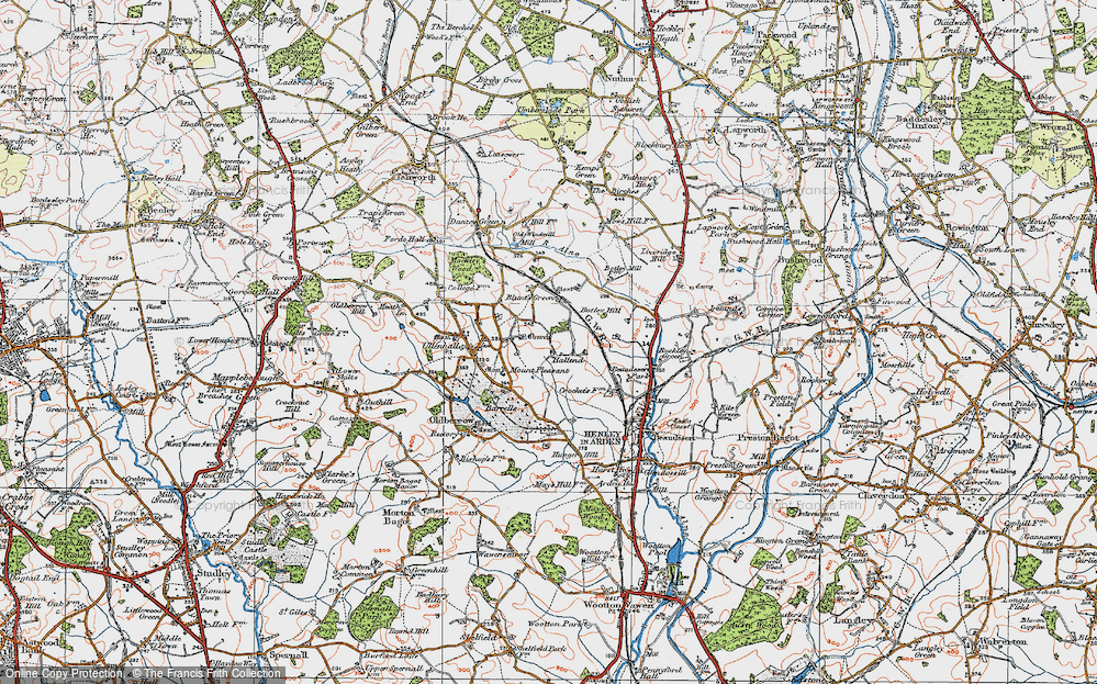 Old Map of Hallend, 1919 in 1919
