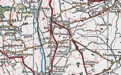 Old map of Hallfield Gate in 1923