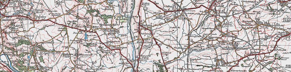 Old map of Hallfield Gate in 1923
