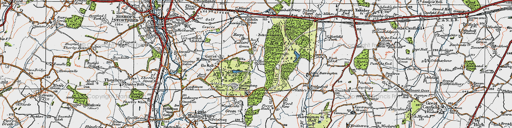 Old map of Woods, The in 1919