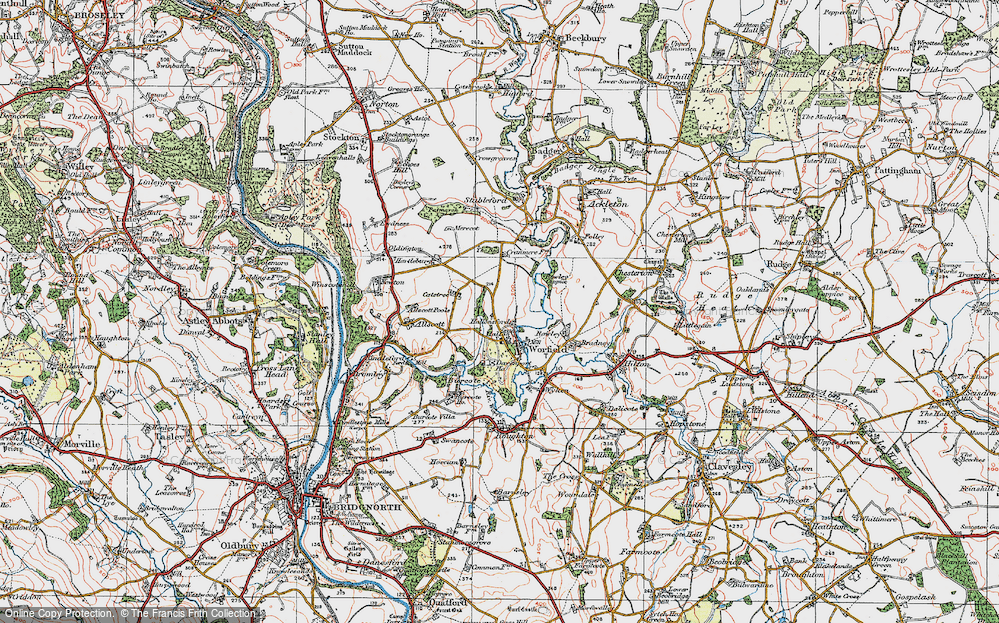 Old Map of Hallon, 1921 in 1921