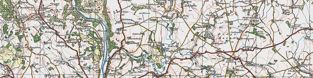 Old map of Hallon in 1921