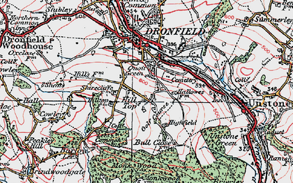 Old map of Hallowes in 1923