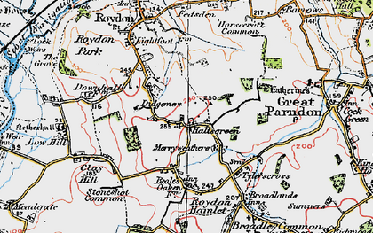 Old map of Didgemere Hall in 1919