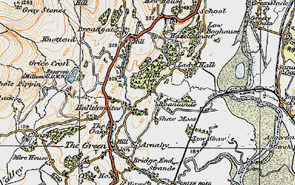 Old map of Hallthwaites in 1925