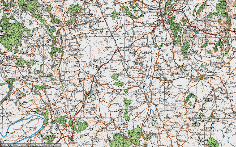 Old Map of Hallwood Green, 1919 in 1919