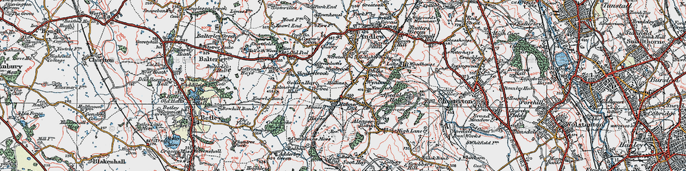 Old map of Wynbrook in 1921