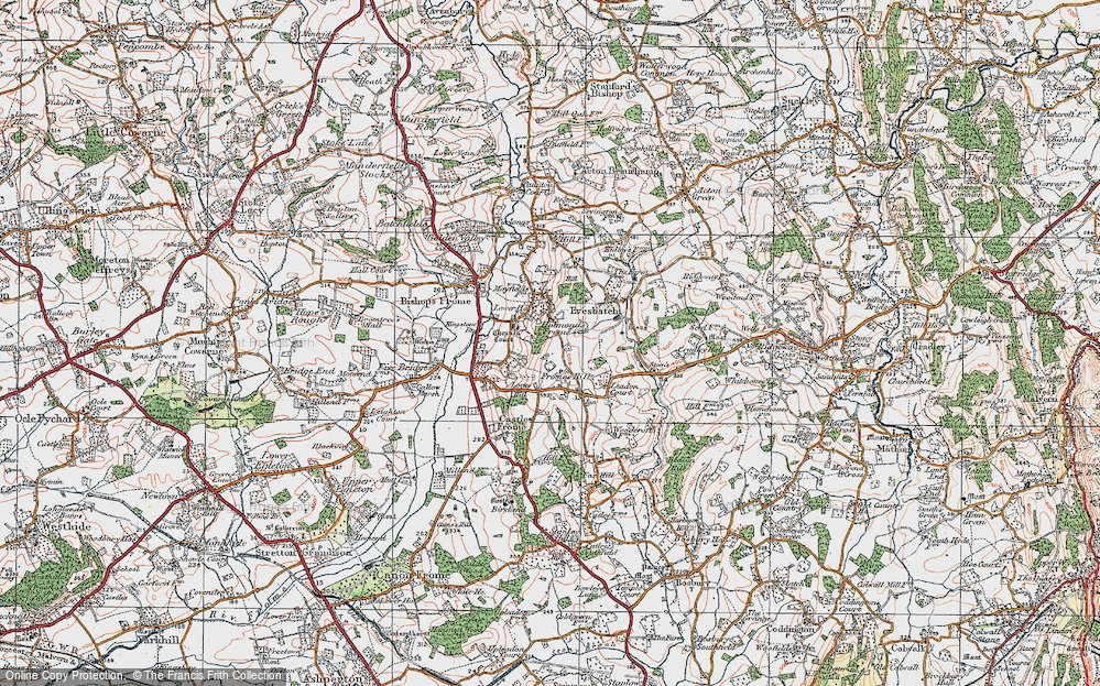 Old Map of Halmond's Frome, 1920 in 1920