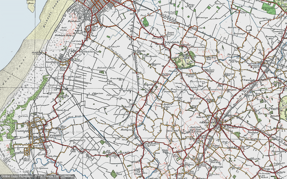 Old Map of Halsall, 1923 in 1923