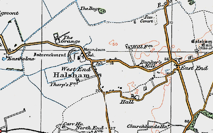 Old map of Bog, The in 1924