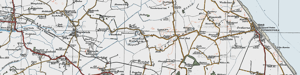 Old map of Halsham in 1924