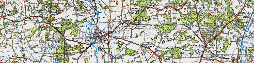 Old map of Halterworth in 1919