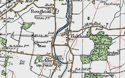 Old map of Haltham in 1923