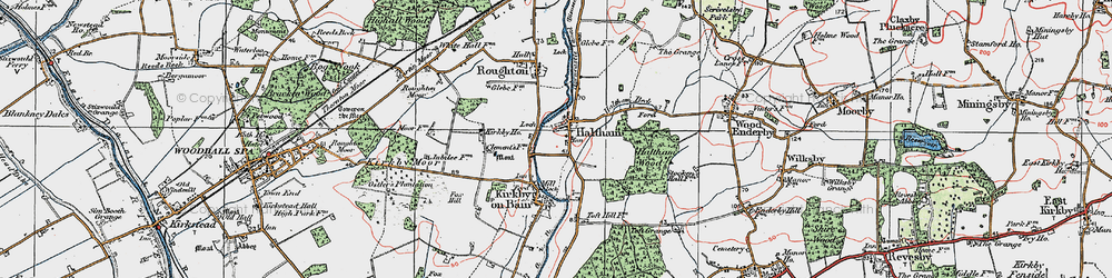 Old map of Haltham in 1923