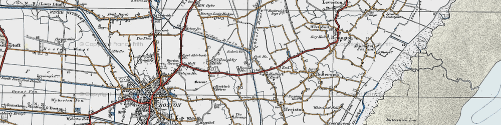 Old map of Haltoft End in 1922
