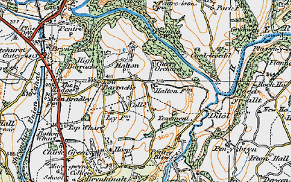 Old map of Halton in 1921