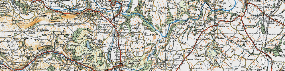 Old map of Halton in 1921