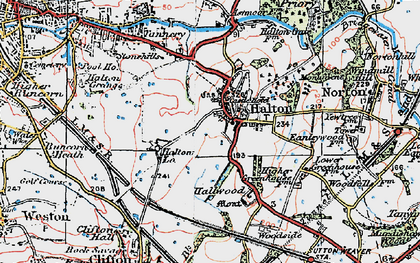 Old map of Halton in 1923