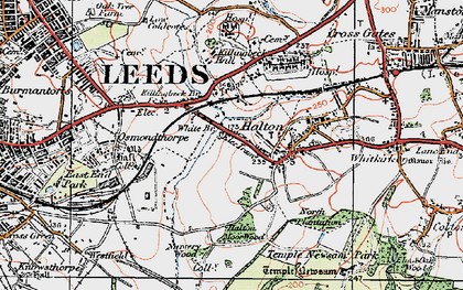 Old map of Halton in 1925