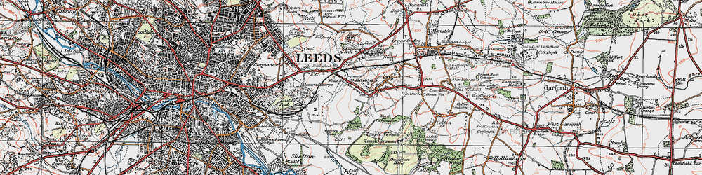Old map of Halton in 1925