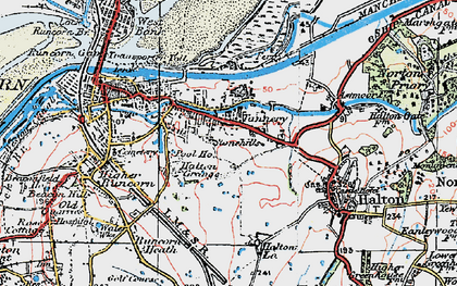 Old map of Halton Brook in 1923