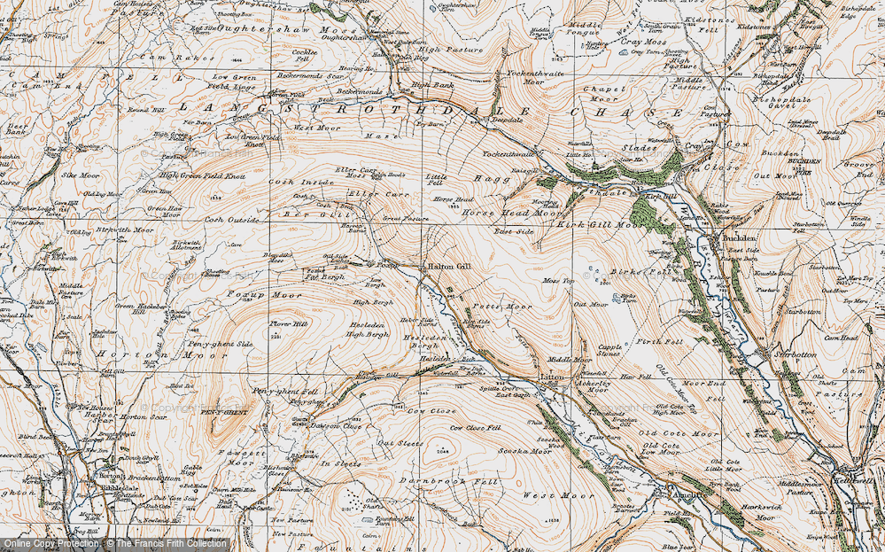 Old Map of Historic Map covering Nether Hesleden in 1925