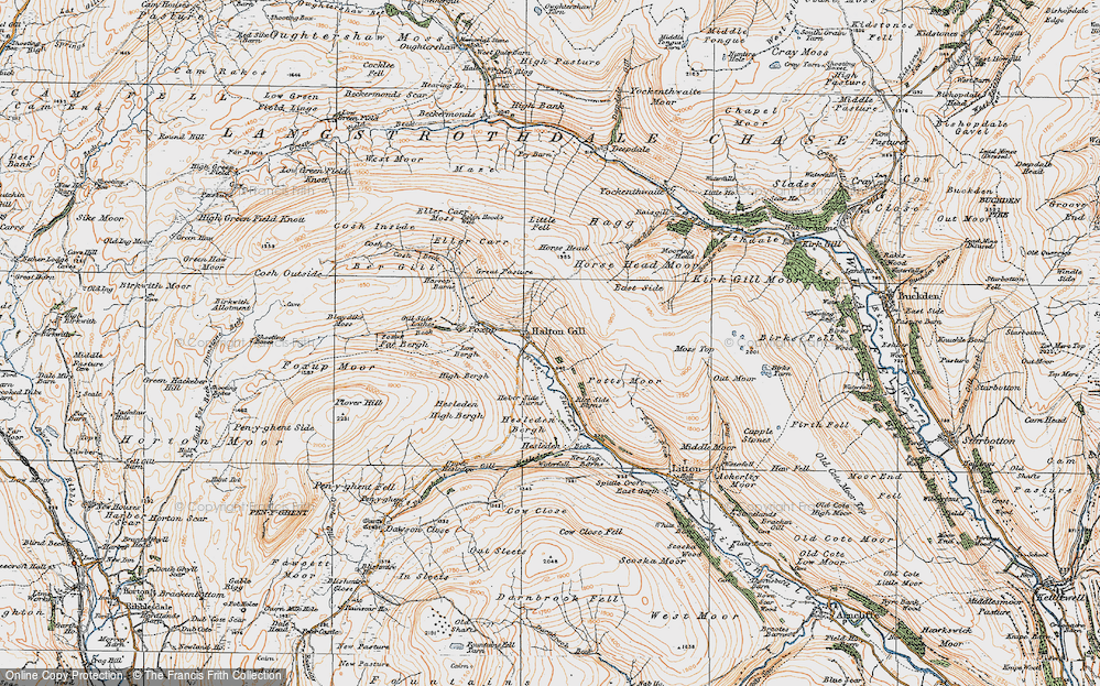 Old Map of Halton Gill, 1925 in 1925