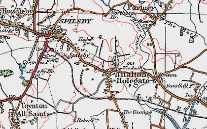 Old map of Halton Holegate in 1923