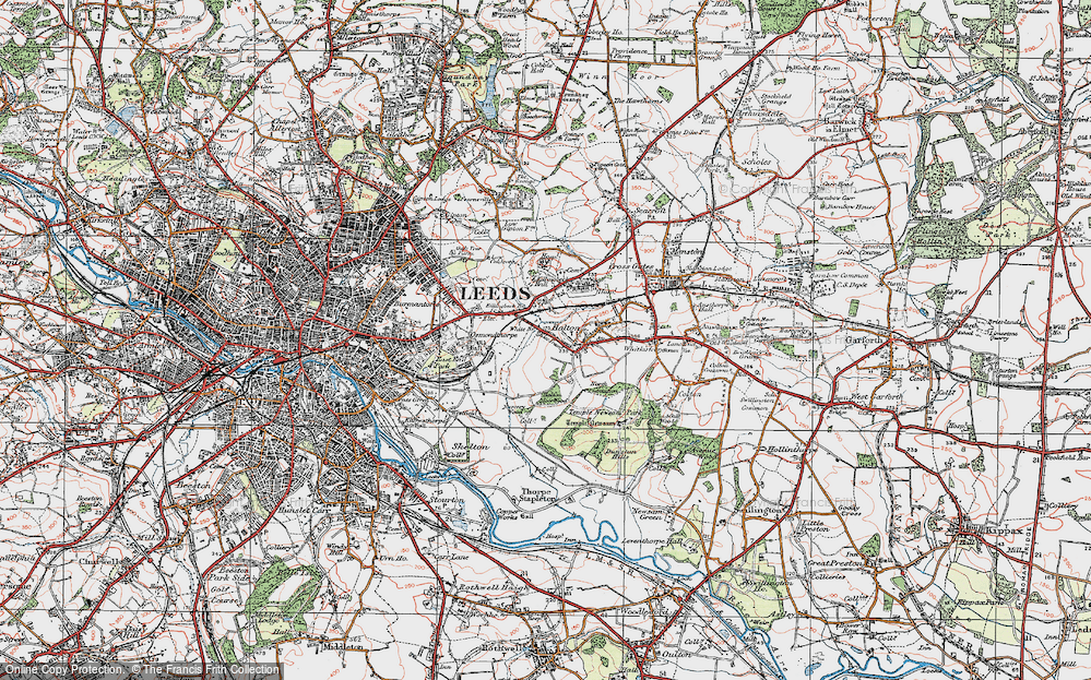 Old Map of Halton Moor, 1925 in 1925