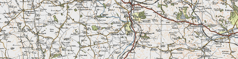 Old map of Worthy Hill in 1924