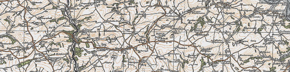 Old map of Boreston in 1919