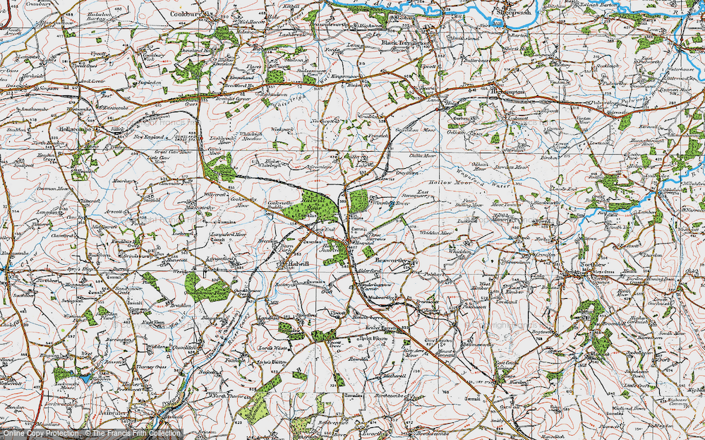 Old Map of Historic Map covering Winsford in 1919