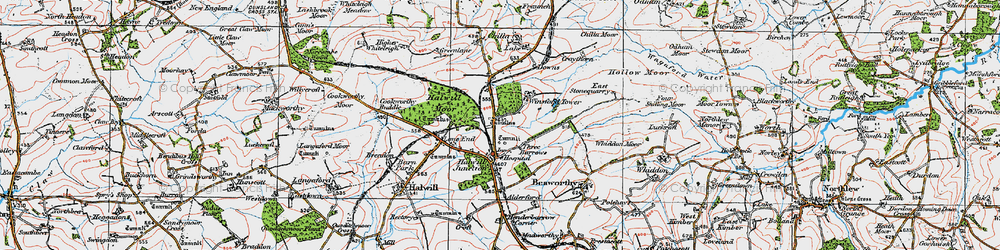 Old map of Winsford in 1919