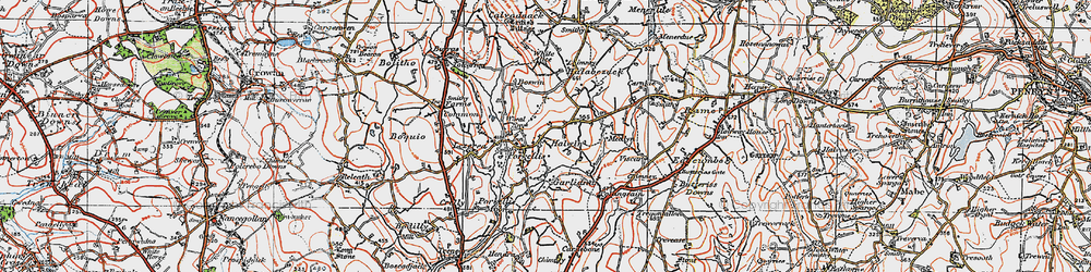 Old map of Halwin in 1919