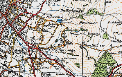 Old map of Ham in 1919