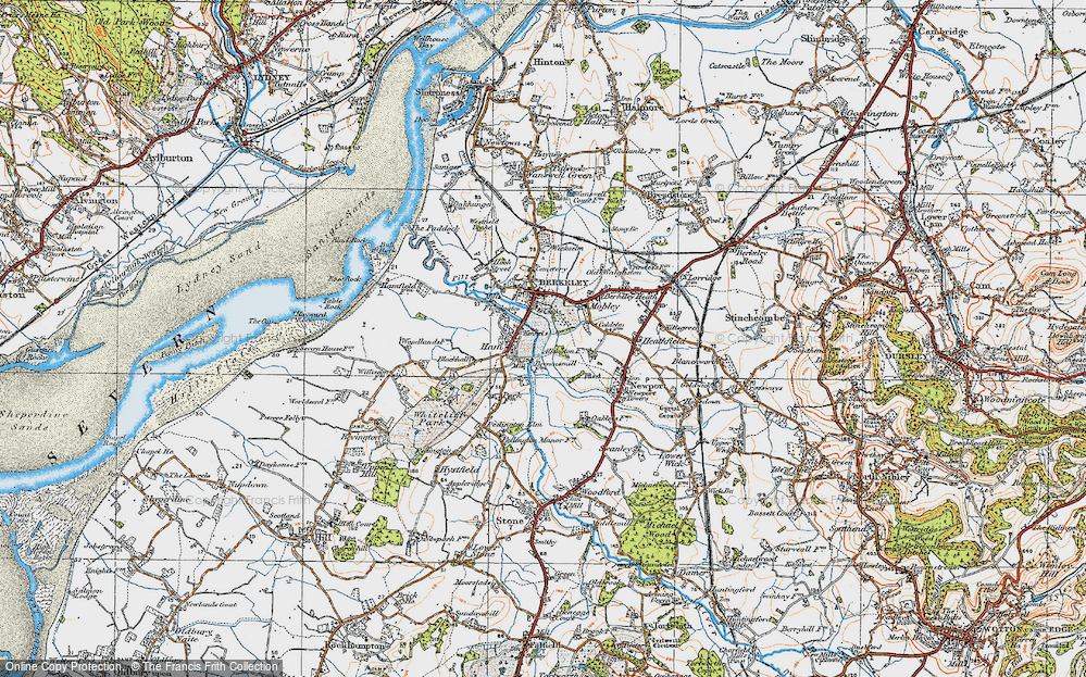 Old Map of Ham, 1919 in 1919