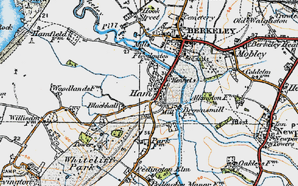Old map of Blackhall Cott in 1919