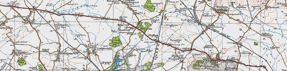 Old map of Ham Green in 1919