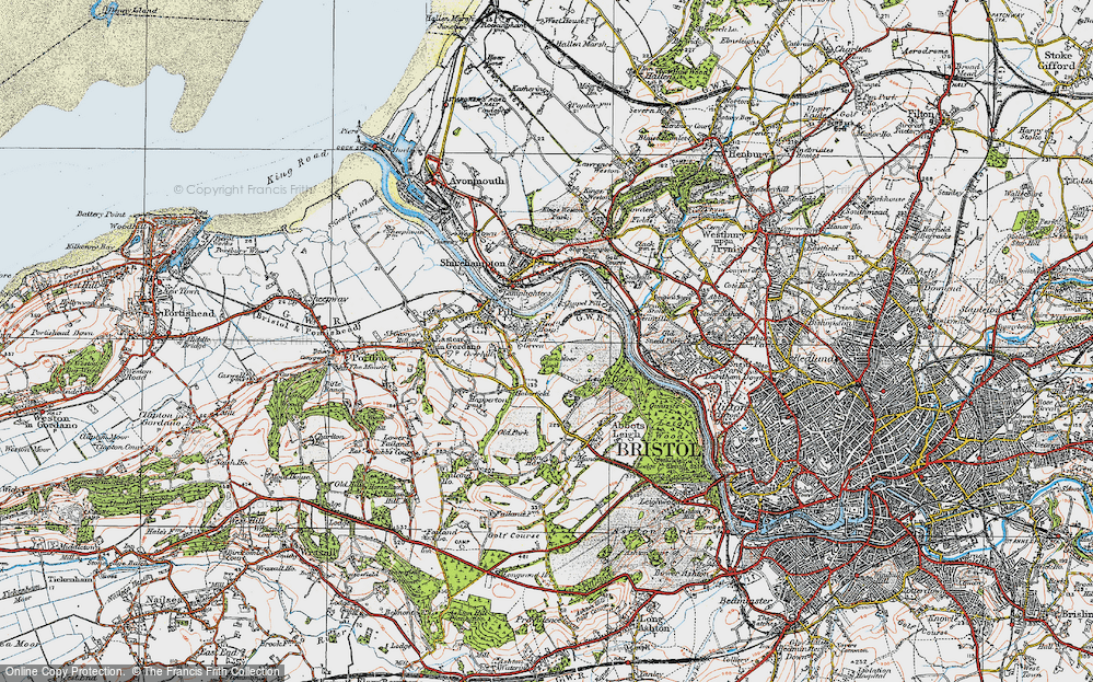 Old Map of Ham Green, 1919 in 1919