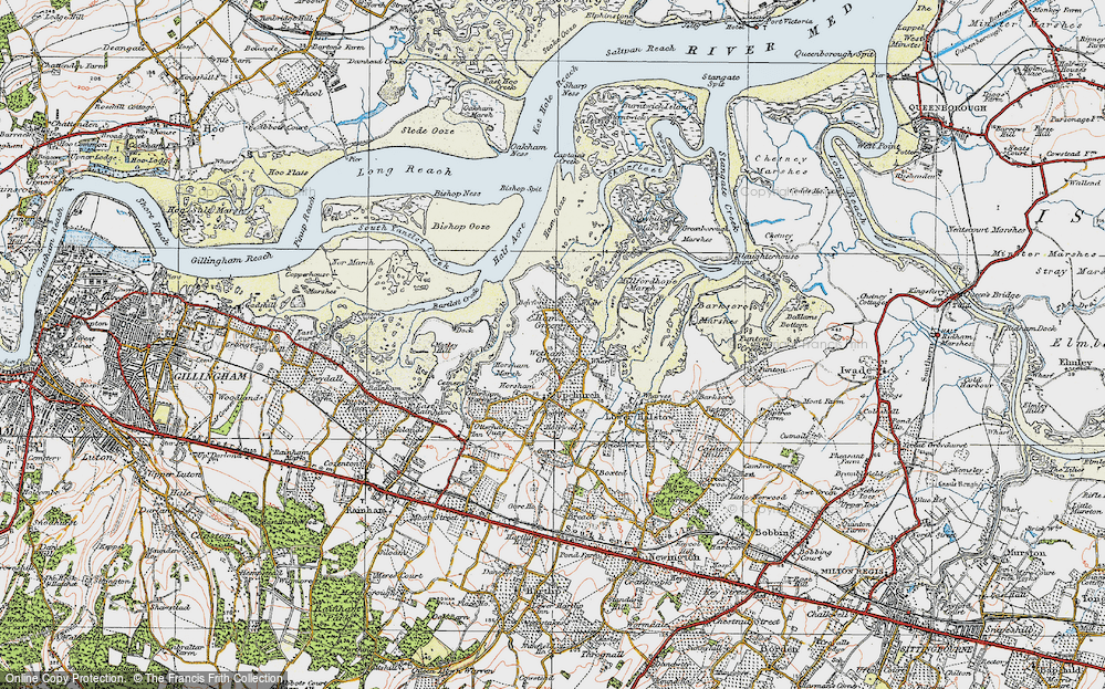 Old Map of Ham Green, 1921 in 1921