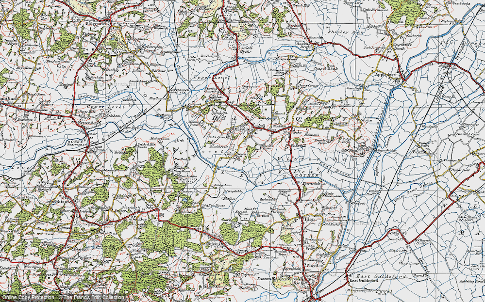 Old Map of Ham Green, 1921 in 1921