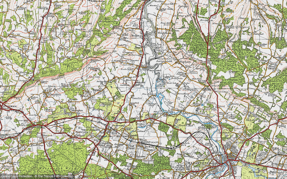 Old Map of Ham Hill, 1920 in 1920