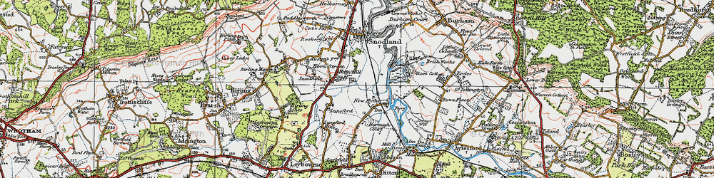 Old map of Ham Hill in 1920